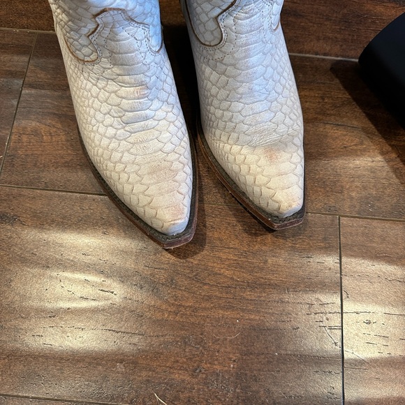 Women's ivory Idyllwind croc leather boots size 6.5 - Picture 5 of 5